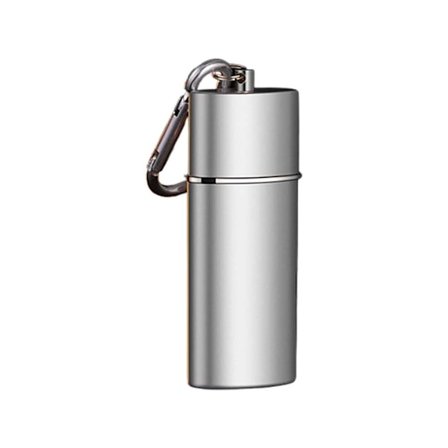 Kreativ Askkopp med Låda, Portabel Mini Metall Askkopp med Nyckelring för Utomhusbruk, Rymmer 6-7 Cigarettfimpar