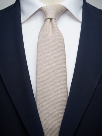 John Henric Men's Beige Tie Wool Size 7,5