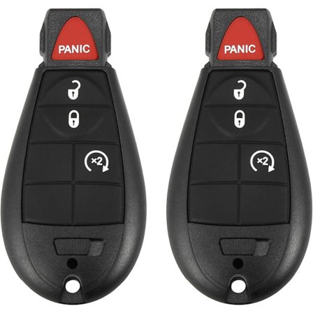 AUTOHAUX 2kpl Vaihto Avaimeton Kaukosäädin Auton Avain Fob M3N5WY783X 433Mhz Dodge Grand Caravan Challenger Charger Durango Ram 4 B:lle