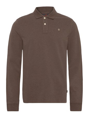 Camden Ls Polo Shirt Brown Morris