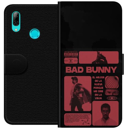 Yhteensopiva Lompakkokotelo Huawei P smart 2019 Bad Bunny NFL-inspiroima kilpi logo, jossa on amerikkalainen jalkapallo ja tähtiä