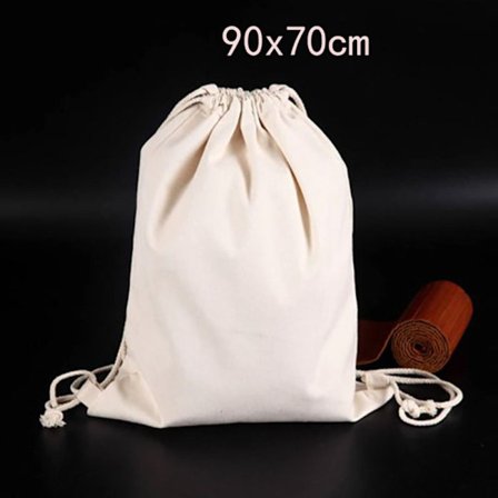 Almindelig snoretræk i bomuldssæk Snøreposer 90X70MM