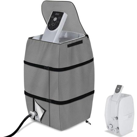 Varmtvandsbadekar varmepumpe dækken - 420D Oxford stof - (grå, firkantet)