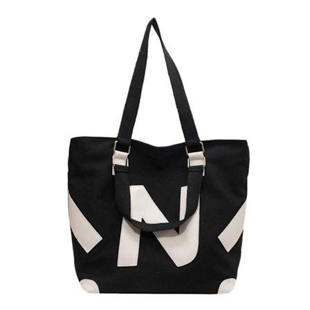 Letter Tote Bag Pige Håndtaske SORT