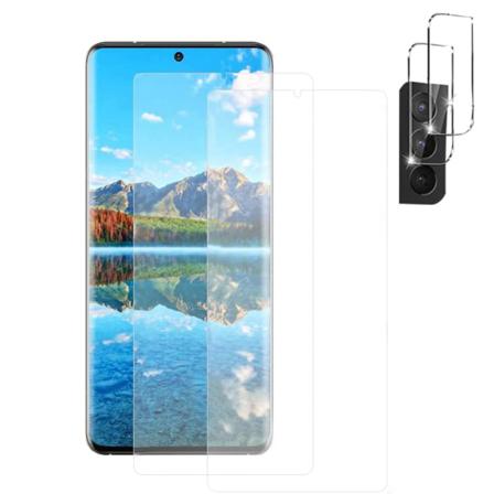 2-pack Skärmskydd + Kameralinsskydd Hd 0,3mm Galaxy S21 Fe Transparent