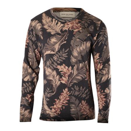 Dries Van Noten, Printed Leaves Sweatshirt Bruin, Heren, Maat:L