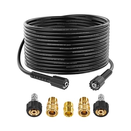 10 m forlængerslange til højtryksrenser, 2000 PSI M22 hun fleksibel slange med M22 han gevindstik udskiftning til Karcher Standard M22-