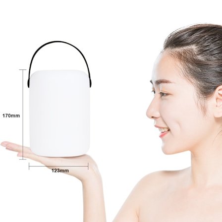 Sylinterin muotoinen pöytävalaisin Kannettava yöpöytävalaisin, Vedenpitävä L