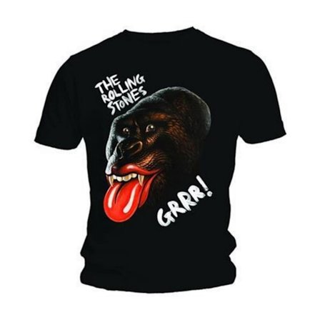 The Rolling Stones Unisex Adult Grrr Gorilla T-Shirt L Svart