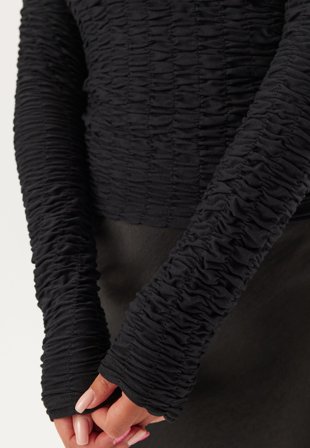 VERO MODA - Vmlizz Ls O-neck Top Vma - Black