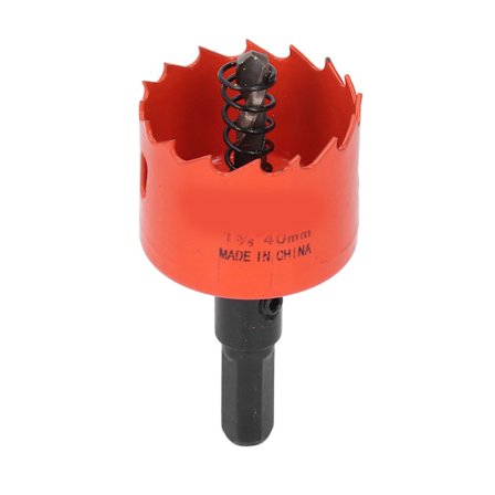 Hålborr med hög hastighet i bimetall med dorn för trä och metall 1-5/8 tum (40 mm)