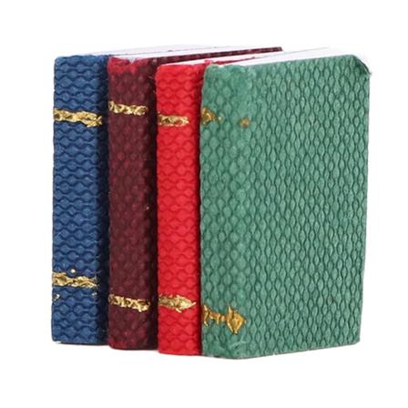 20st 1/12 1/6 skala miniatyrer Dockhusböcker 4 färger Levande härliga bärbara dockhus dekorationsböcker