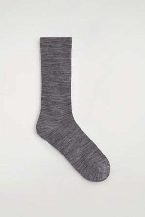 COS Women's Wool Socks in Grey