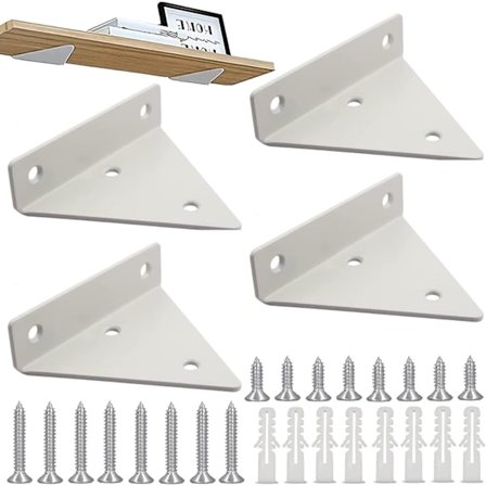 Flytande Hyllkonsoler 4 st Hyllstöd Metall Triangel Hyllkonsol Väggmonterad Hyllkonsol Flytande Vägghylla Konsol Dold Vägghylla