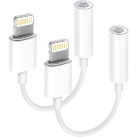 Sertifioitu 2-pakkaus Lightning 3,5 mm:n kuulokeliitäntäsovitin iPhonelle, iPhone Aux -sovitinmuunnin Dongle -äänikaapeli yhteensopiva iPhone 14 13:n 