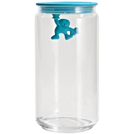 Alessi Glasburk med Lock Ljusblå 140 cl | Inredning > Vaser & Krukor > Krukor > Glasburk | Bagaren och Kocken