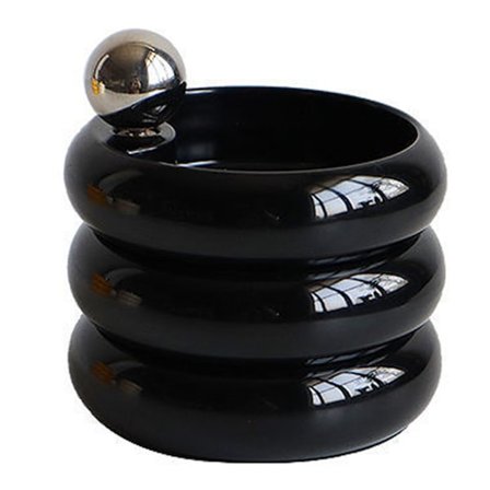 Roterende smykkeskrin i melamin, multifunksjonell, flerlags smykkeorganisator, skrivebord, ørepynt, halskjedeholder, svart