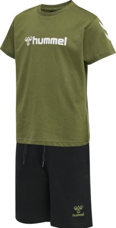Hummel Hmlnovet Shorts Set Children short-sleeved sweaters Green 152