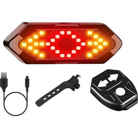 Trådløs LED sykkel blinklys batteridrevet sikkerhetslys for sykling