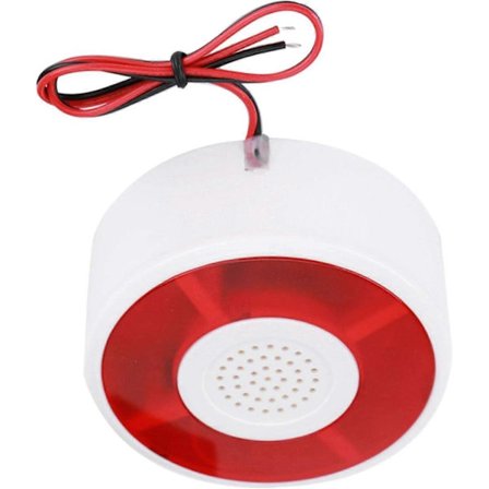 DC 12V Lyd- og Lysalarm Blinkende Strobe Signal Advarselssirene LED Blinkende Lysalarm