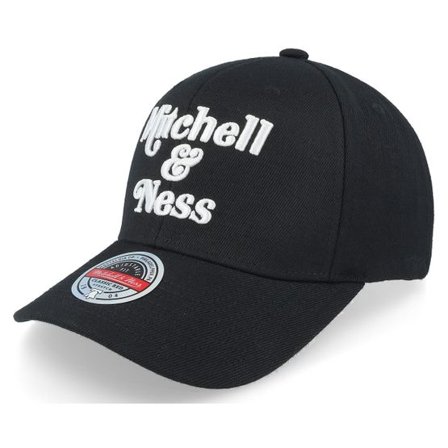 Mitchell & Ness - Svart adjustable Keps - Retro Logo Classic Red Black Adjustable @ Hatstore
