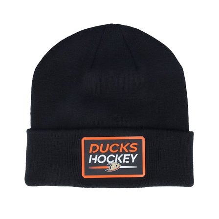 Fanatics - Negro cuff Beanie - Anaheim Ducks Authentic Pro Draft Podium Athletic Black Cuff @ Hatstore