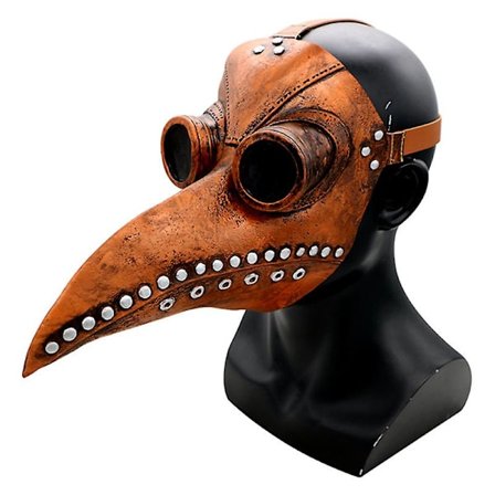 Plague Doctor Birds Cosplay Mask Halloween Karnevalsfest Lång näsa näbb konstläder Steampunk kostym rekvisita