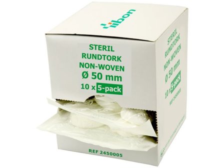 yibon Rundtork NW steril 5-p 50mm 50/fp - Lyreco - Sjukvård och omsorg - Förband och fixering - Torkar