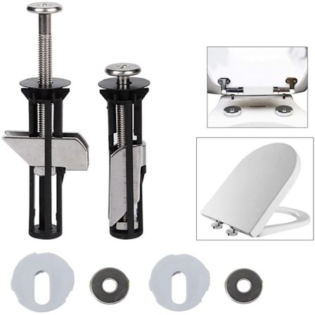 2 stk. Universal Toiletsæde Skrue Udskiftningssæt, Kraftige Rustfri Stål Toiletsæde Hængselbolte