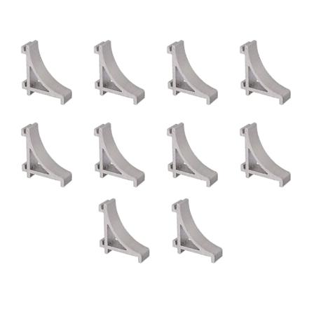 10 stk 2,3 cm sølv kjøleskapshylle støtte kroker i aluminiumlegering