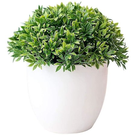 Kunstige planter Bonsai lite tre potteplanter falske blomster pottepynt