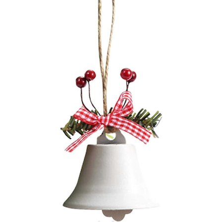 Juleklokke, 6 stk. juletræspyntsæt i metal, metal klokke hængende ornamenter, klokke ornament til juletræ fødselsdagsdekoration vedhæng