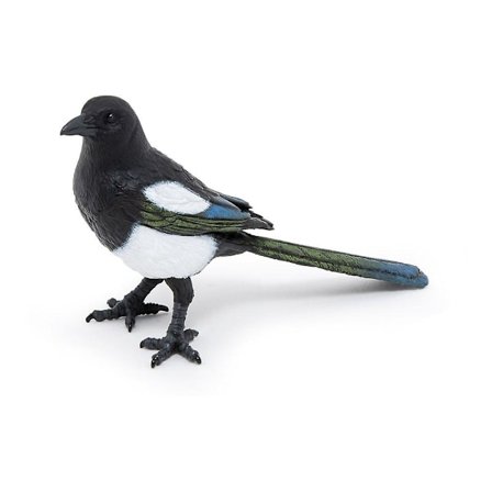 Papo villdyrrike magpie leketøysfigur, 3 år eller eldre, svart/hvit