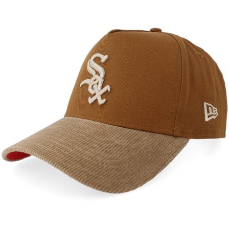 New Era - MLB Beige adjustable Keps - Hatstore Exclusive x Chicago White Sox Patch 9FORTY Cord Khaki A-frame Adjustable @ Hatstore