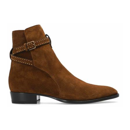 Saint Laurent Laarzen , Bruin , Dames , Maat: 40 EU Enkellaarsjes