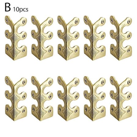 10 stk. Skiffers sparkebrett hjørnebeskyttere, gulvlist hjørnebeskyttere, messingbeskyttere