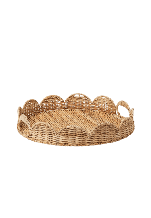 Pick A Poppy Rund Rottingbricka - 40 Cm Förvaring Beige