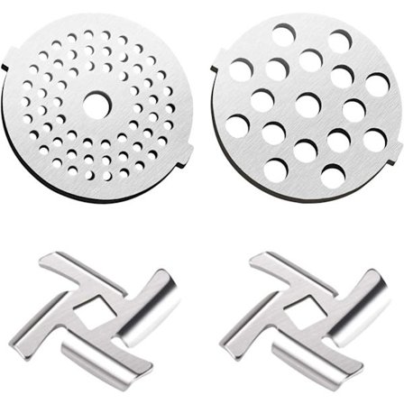2 st elektrisk köttkvarnsersättningskit 2 st köttkvarnsblad 5# slipningsplattor, 4 st