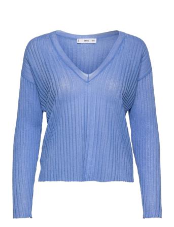 Galasv Pullover Striktrøje Blå Mango