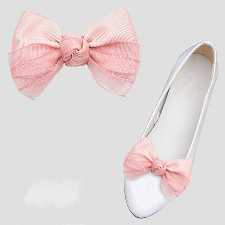 2stk Skoklips Skinnende dekorative klips ROSA