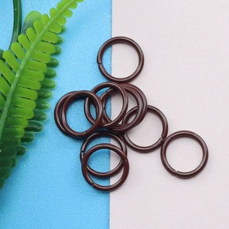 200 Stk10 mm Rund Karabinhage Åben Springringe BRUN