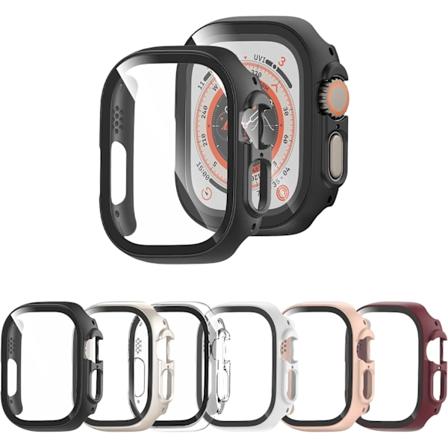 6-pack hård PC-fodral kompatibel med Apple Watch Ultra 49 mm med HD 6-pack 2
