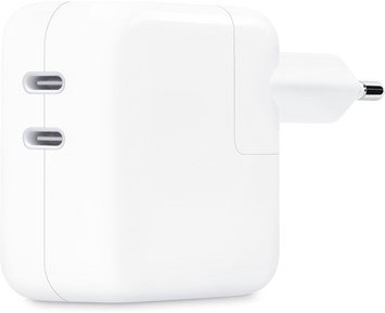 35W Dual USB-C Power Adapter - Apple 35 W usb-c-strömadapter med två portar