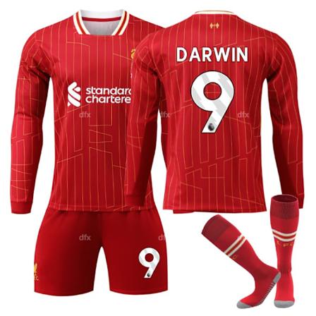 Liverpool Børne Hjemmestande 2024-2025 Efterår Og Vinter Nr. 9 Sokker M DARWIN No 10 socks M