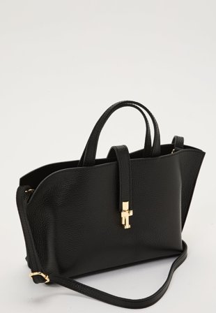 Latalia Aversa Leather Handbag L01 Black Onesize