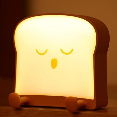 (Snooze) Nattlys for barn - Brødlys bærbar nattlys, USB oppladbar gutter og jenter