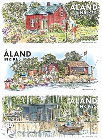 Åland - Sommerhuse - Postfrisk sæt 3v