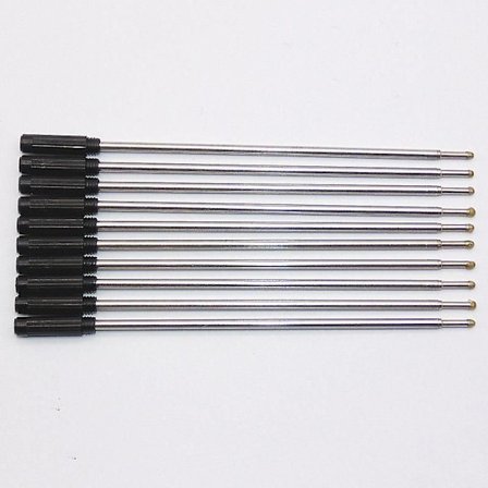 10 stk. Krydsformede Kuglepen Refiller Blæk Medium & Sort Wf Shytmv{EE}