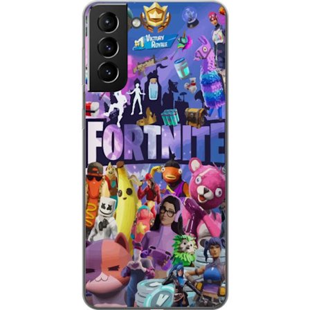 Yhteensopiva Puhelinkuori Samsung Galaxy S21+ 5G Fortnite Karaktärer Spelmotiv Ikoner Gaming Design Populär