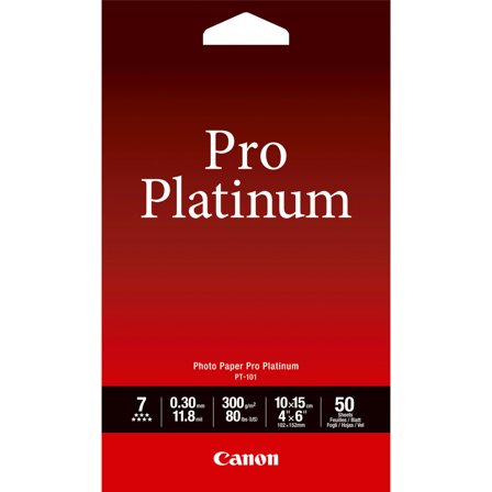 Canon Photo Paper Pro Platinum - fotopapir - 50 ark - 101.6 x 152.4 mm